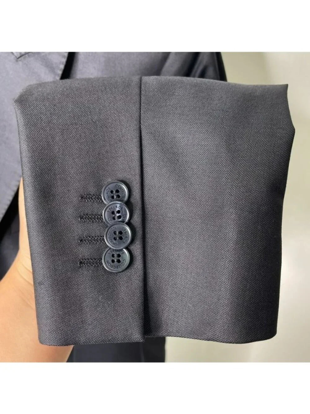 VERSACE Collection Men's Black Wool Blazer Suit Jacket Sport Coat Size IT 50 US